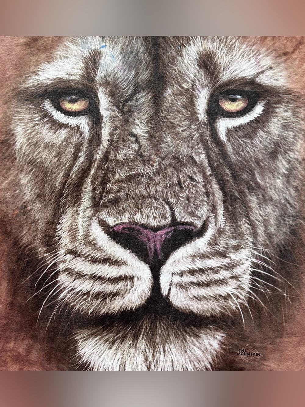 The Mountain Lion Face Graphic T-Shirt Brown Tie Dye Men's Large Jeremy Paul - Picture 4 of 6